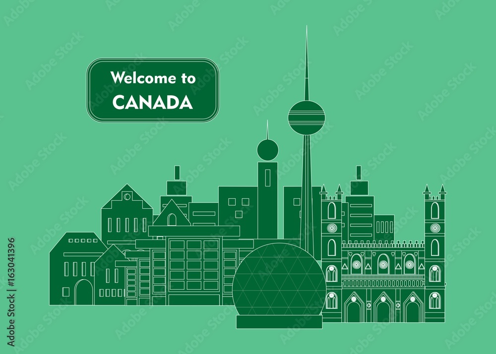 Obraz premium welcome to canada