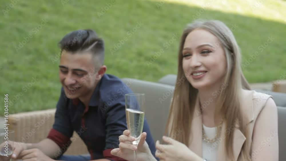 Happy friends having fun together Happy friends having fun together