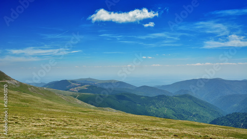The Carpathian Mountains seen from Transalpina
