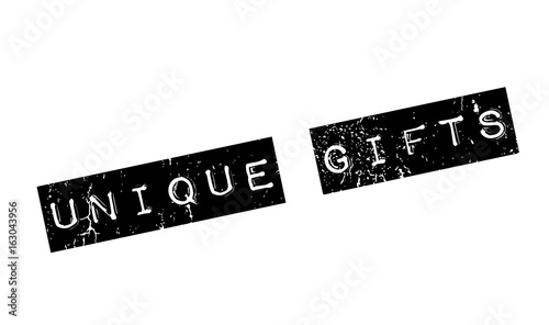 Unique Gifts rubber stamp. Grunge design with dust scratches. Effects can be easily removed for a clean, crisp look. Color is easily changed. photo