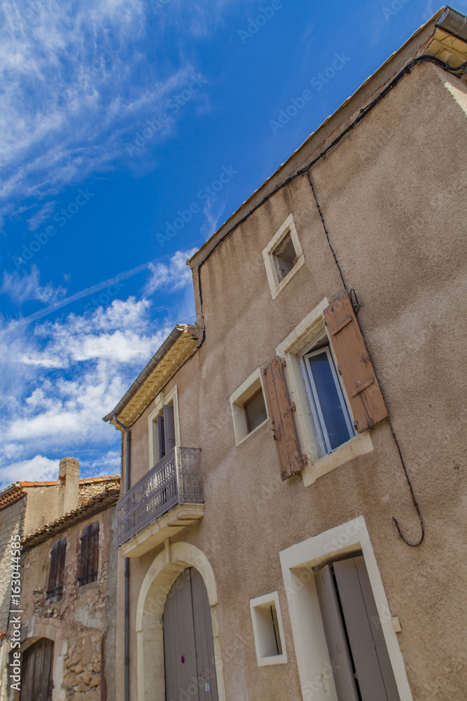 Detail of the town Cruzy in France