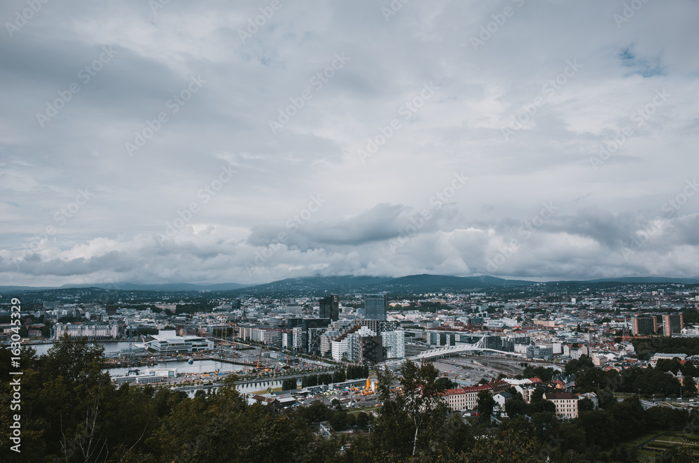 Oslo. View from the top. Cityscape