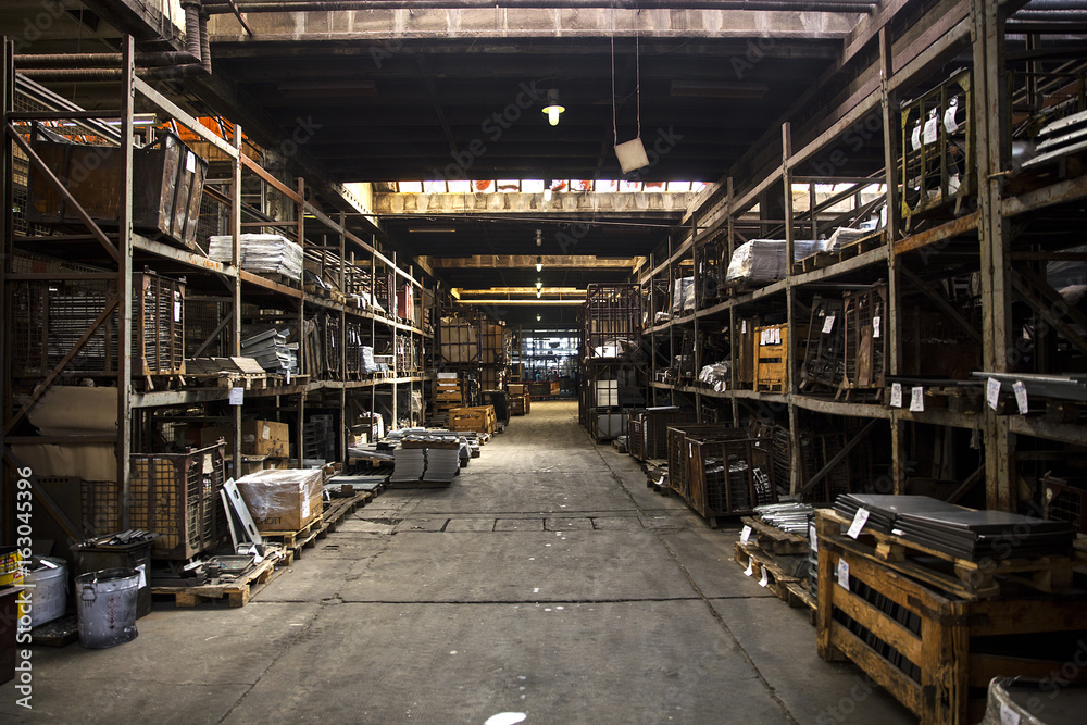 Closeup detail of the stoves in factory