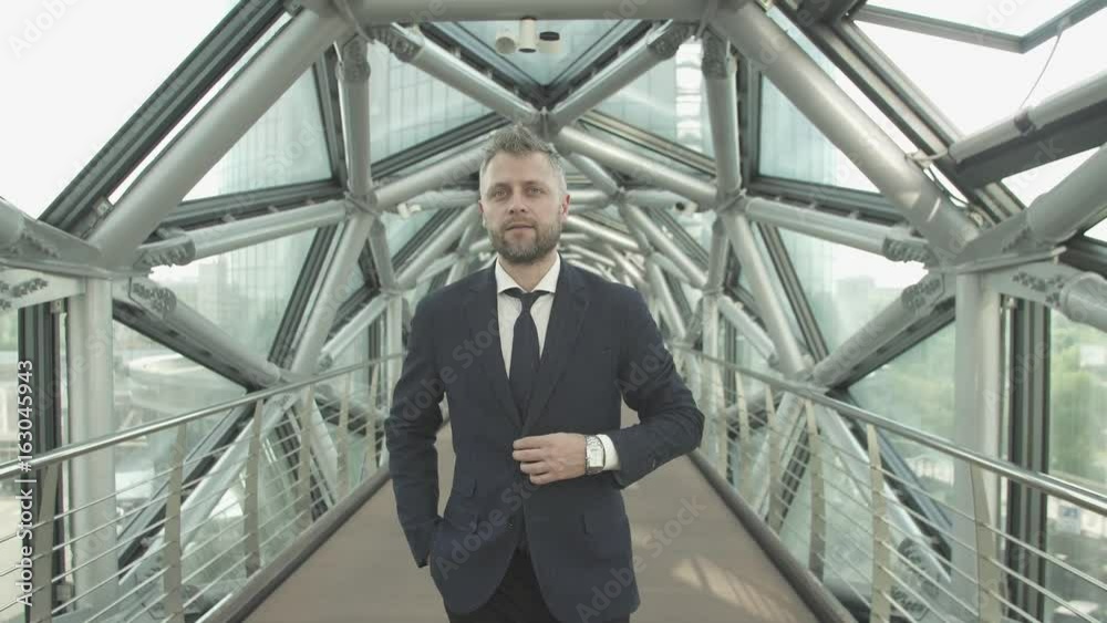 a successful businessman in the business center a successful businessman in the business center