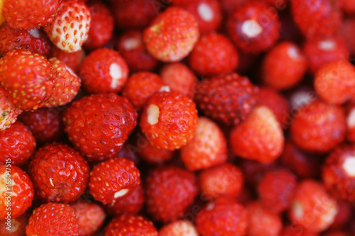 Ripe red strawberry close-up