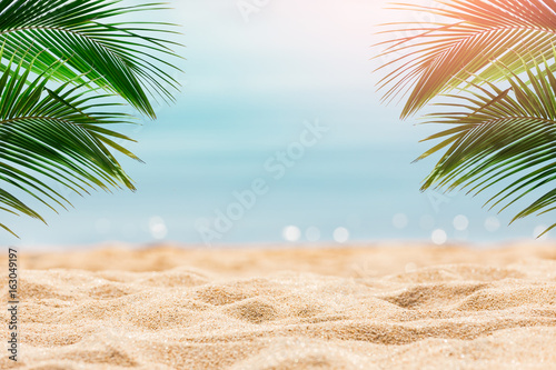 Obraz na płótnie Tropical beach background w salonie