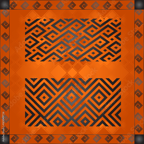 African culture symbolic ornaments. African tribes hand drawn elements