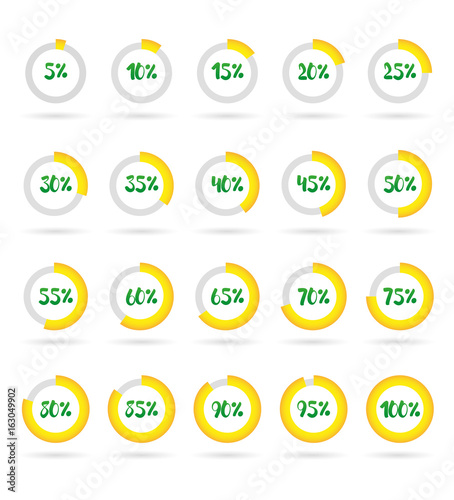 Pie charts vector infographics
