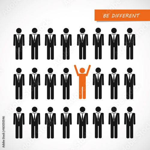 be different geschäftsleute piktogramm