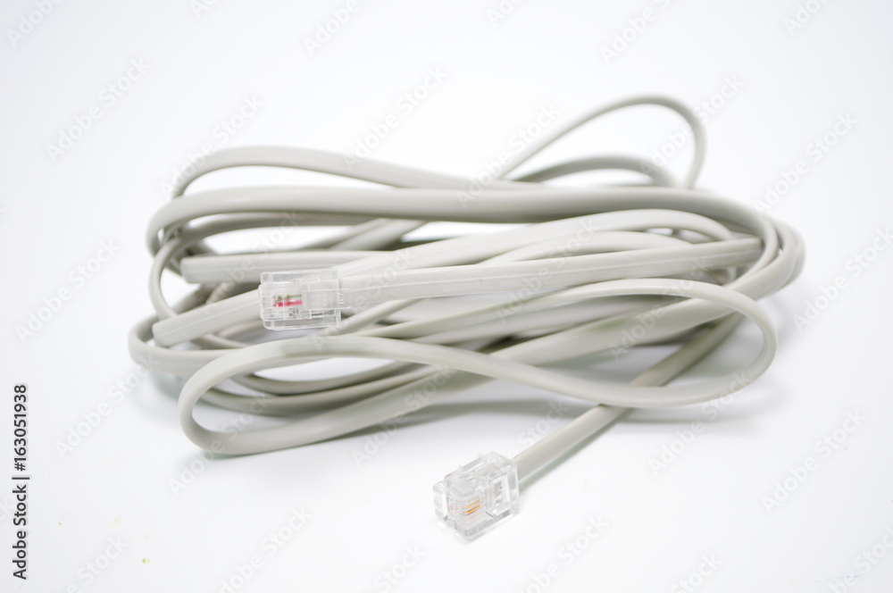 An internet cable isolated on a white background