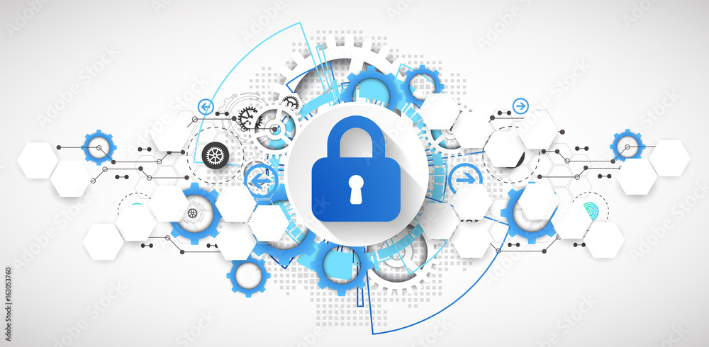Fototapeta premium Protection concept. Protect mechanism, system privacy.