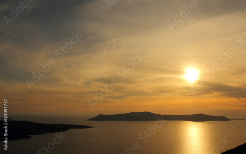 Sunset Fira  Santorini  Greece