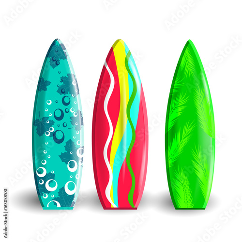 Surfboards isolated on white