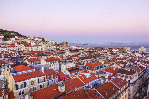 View over the city of Lisbon from elevator Saint Justa - LISBON - PORTUGAL - JUNE 17, 2017