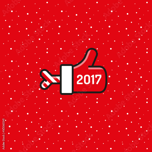 Santa Claus Hand Like Icon Logo