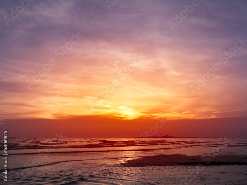 Beautiful sunset at sea in summer season. © pada smith