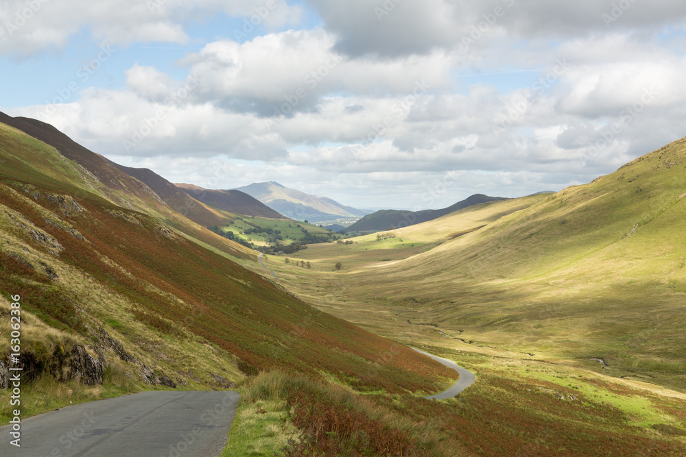 Newlands Pass in Lake District in England
