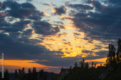 landscape with dramatic light