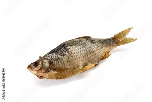 Salted fish isolated on white background