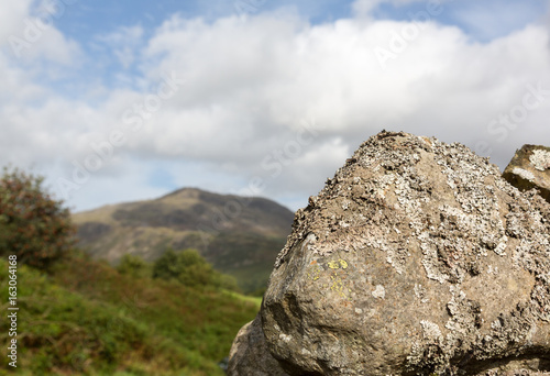 Lichen covered rock in Lake District © steheap