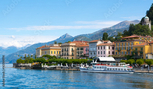 View of the pier in Bellagio, Lago di Como, Italy