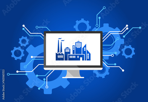 Industrie 4.0 - Smart Factory Vector