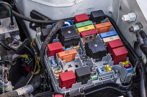 Fuses box of a car