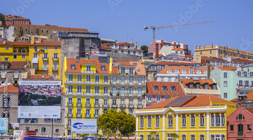 The colorful houses in the city of Lisbon - LISBON - PORTUGAL - JUNE 17, 2017