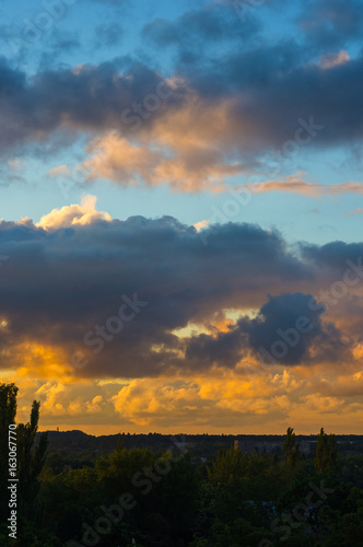 landscape with dramatic light