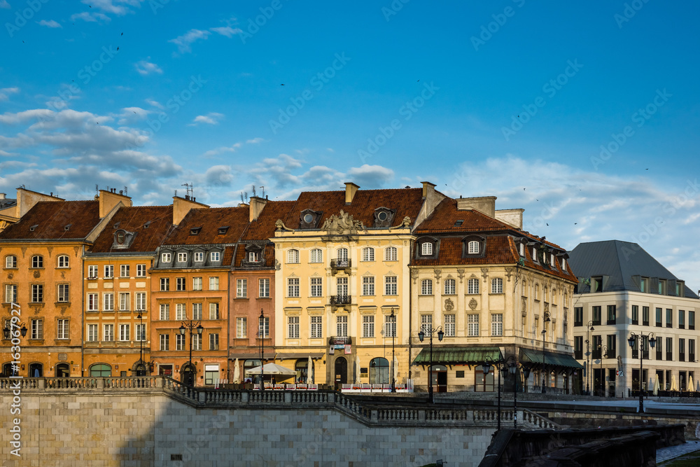 Historic buildings on the Castle square in Warsaw, Poland