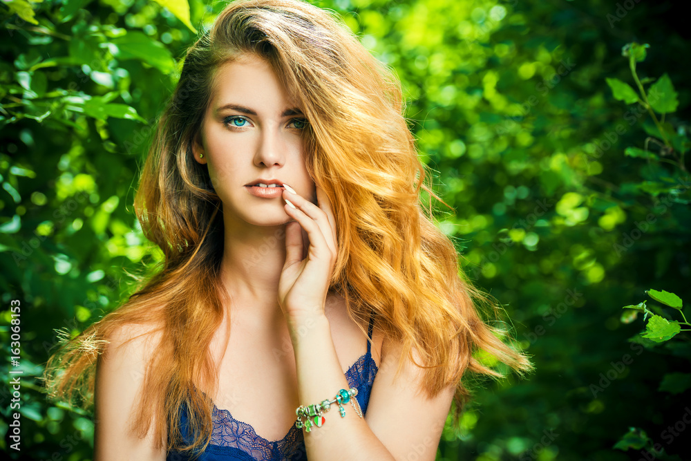 Naklejka premium magnificent beautiful hair