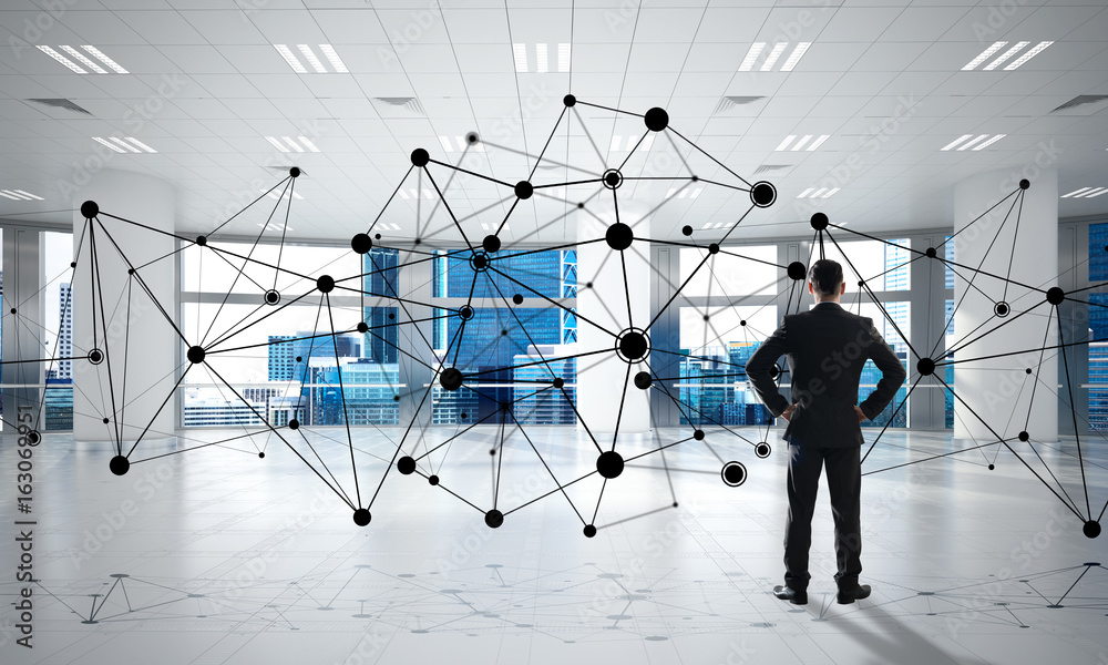 Networking and social communication concept as effective point for modern business Networking and social communication concept as effective point for modern business