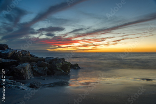 sunset over the ocean