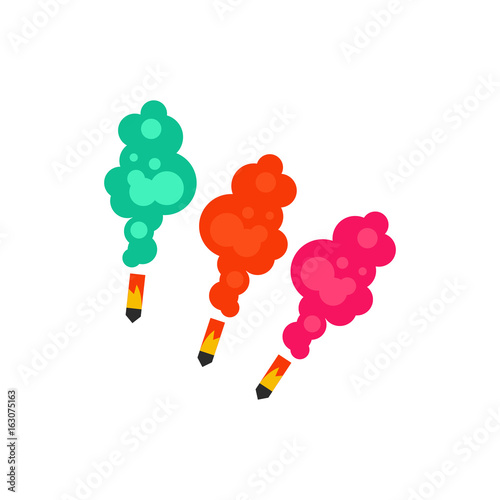 Colored smoke bombs icon