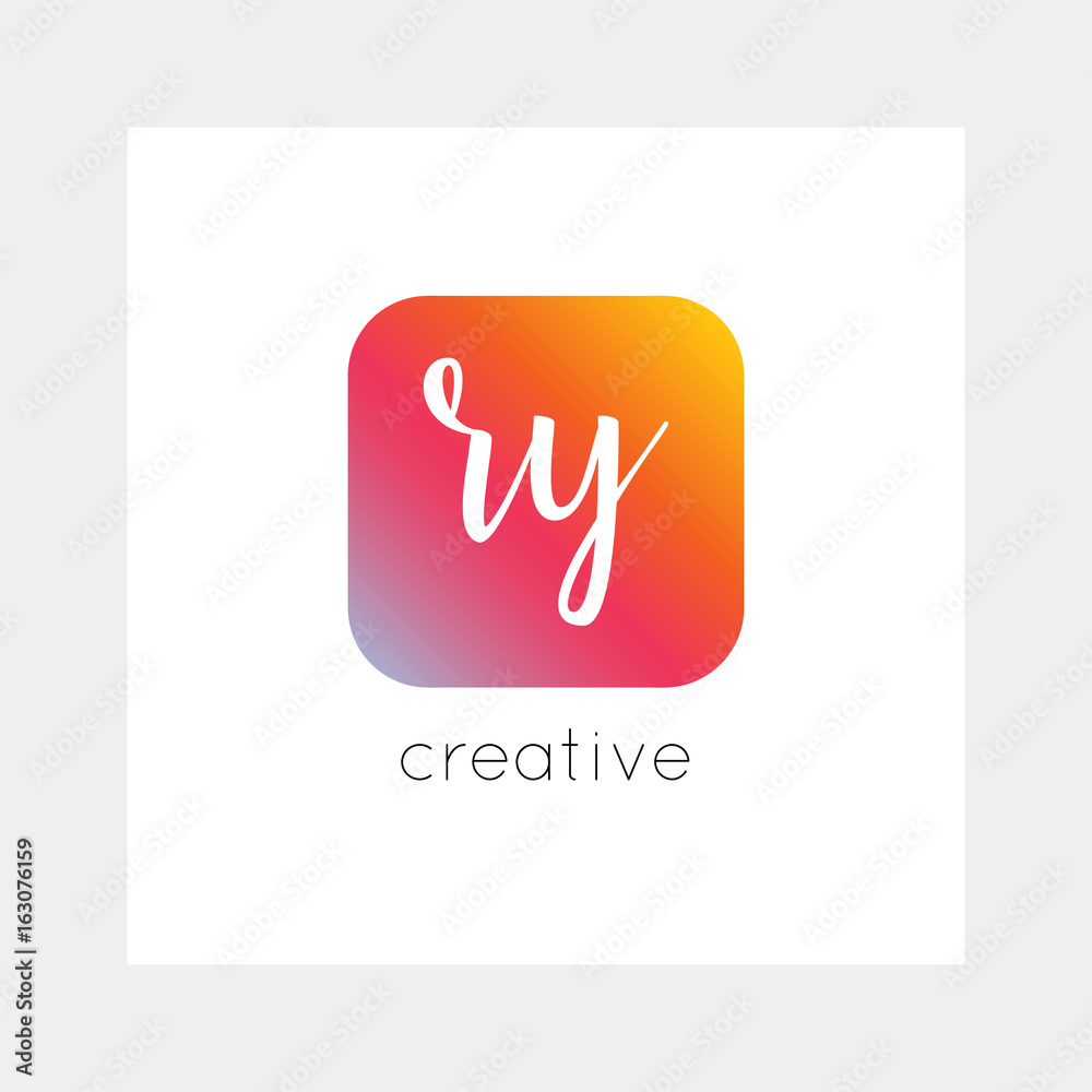 RY logo, vector. Useful as branding, app icon, alphabet combination, clip-art. RY logo, vector. Useful as branding, app icon, alphabet combination, clip-art.