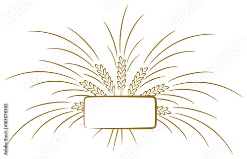 Logo with wheat cones.