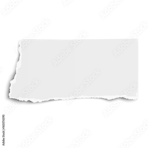 Scrap paper with tacks cut out on white background Stock Photo - Alamy