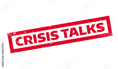 Crisis Talks rubber stamp. Grunge design with dust scratches. Effects can be easily removed for a clean, crisp look. Color is easily changed.