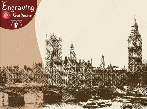 london engraving, engraved, silkscreen