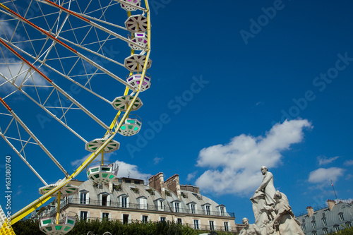 Fototapeta Naklejka Na Ścianę i Meble -  A summer funfair  in the Tuileries Gardens, in the center of Paris