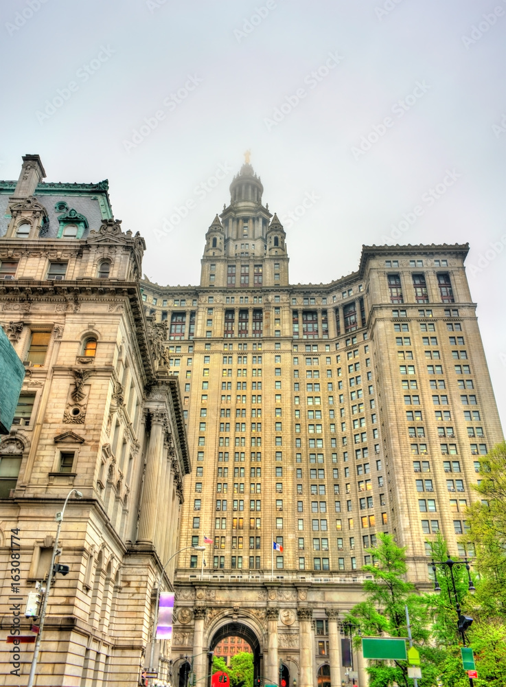 Manhattan Municipal Building in New York City, USA