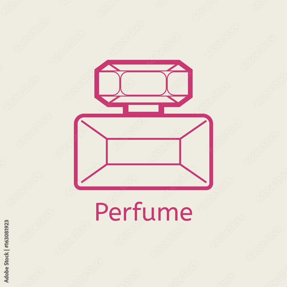 Aroma perfume line icon. Thin linear parfume signs for makeup and visage Aroma perfume line icon. Thin linear parfume signs for makeup and visage