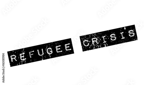 Refugee Crisis rubber stamp. Grunge design with dust scratches. Effects can be easily removed for a clean, crisp look. Color is easily changed.