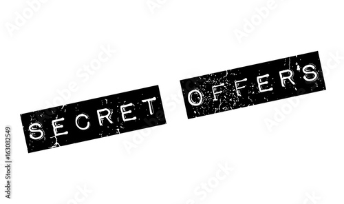 Secret Offers rubber stamp. Grunge design with dust scratches. Effects can be easily removed for a clean, crisp look. Color is easily changed.