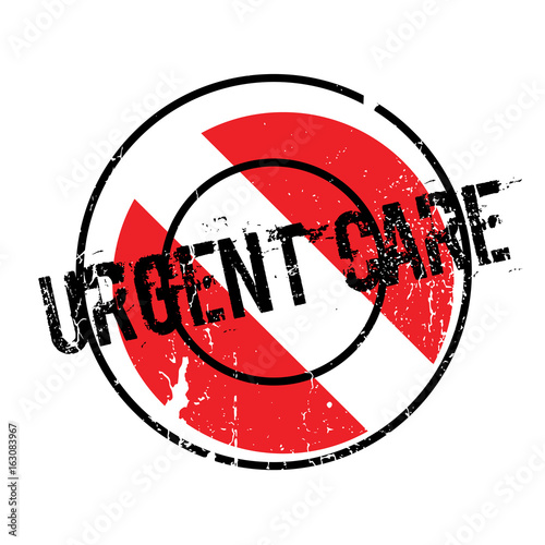 Urgent Care rubber stamp. Grunge design with dust scratches. Effects can be easily removed for a clean, crisp look. Color is easily changed.