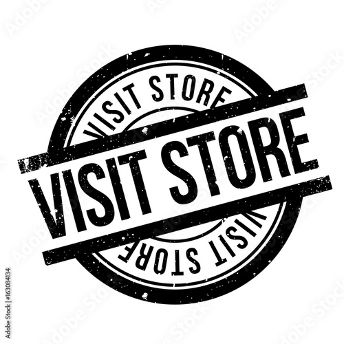 Visit Store rubber stamp. Grunge design with dust scratches. Effects can be easily removed for a clean, crisp look. Color is easily changed.