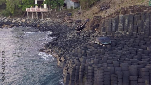 Aerial of Da Dia reef, Phu Yen, Vietnam