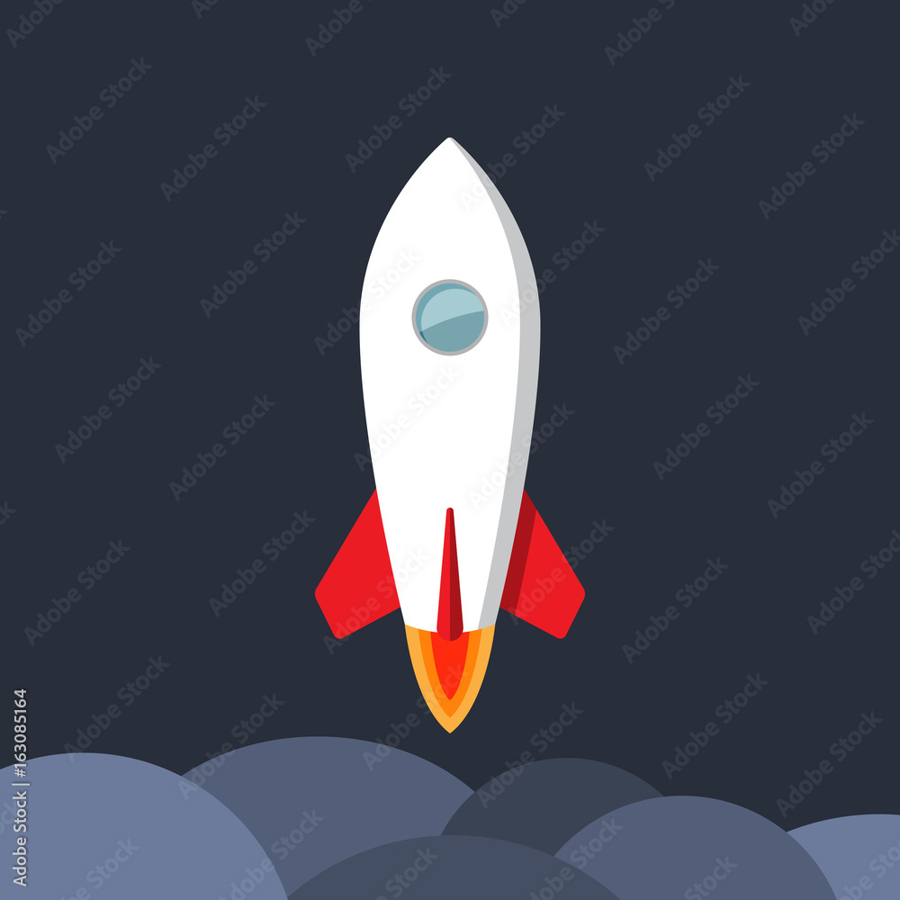 Rocket Launch Startup Icon Rocket Launch Startup Icon