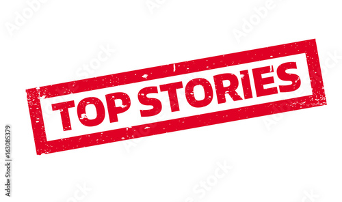 Top Stories rubber stamp. Grunge design with dust scratches. Effects can be easily removed for a clean, crisp look. Color is easily changed.