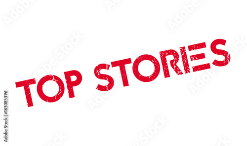 Top Stories rubber stamp. Grunge design with dust scratches. Effects can be easily removed for a clean, crisp look. Color is easily changed.